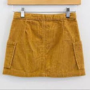 Mustard color corduroy skirt. Love the zipper in the back